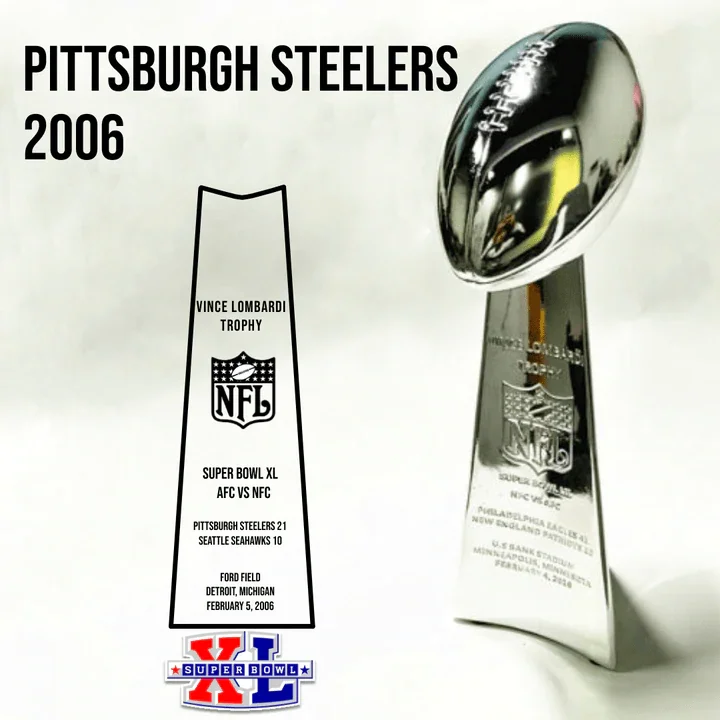 [NFL]2006 Vince Lombardi Trophy, Super Bowl 40, XL Pittsburgh Steelers