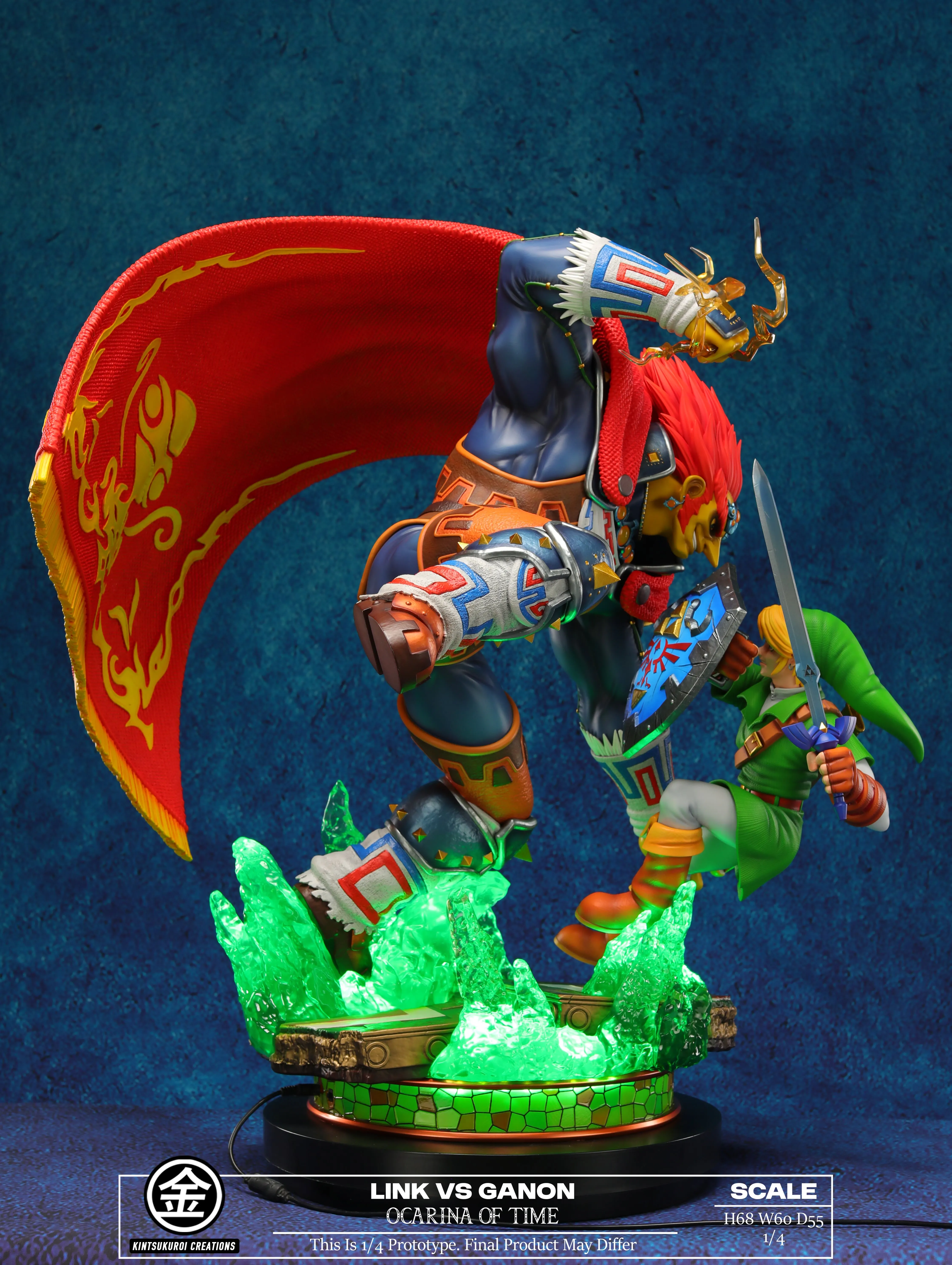 ゼルダの伝説 Kintsukuroi リンク vs ガノンドロフ スタチュー Kintsukuroi Creations Studio - The Legend of Zelda Link VS