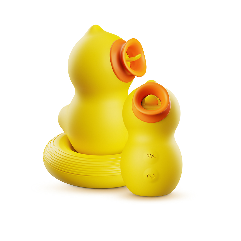 Cute Duck Vibrating Tongue Lick Vagina Vibrator Silicone