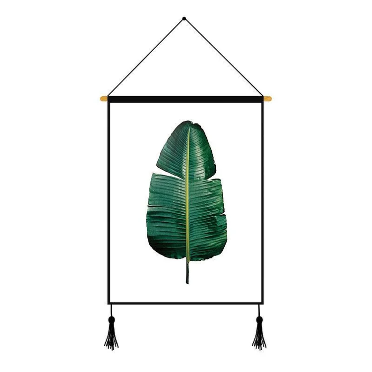 Green Leaves Plants Printed Wall Hanging Decoration