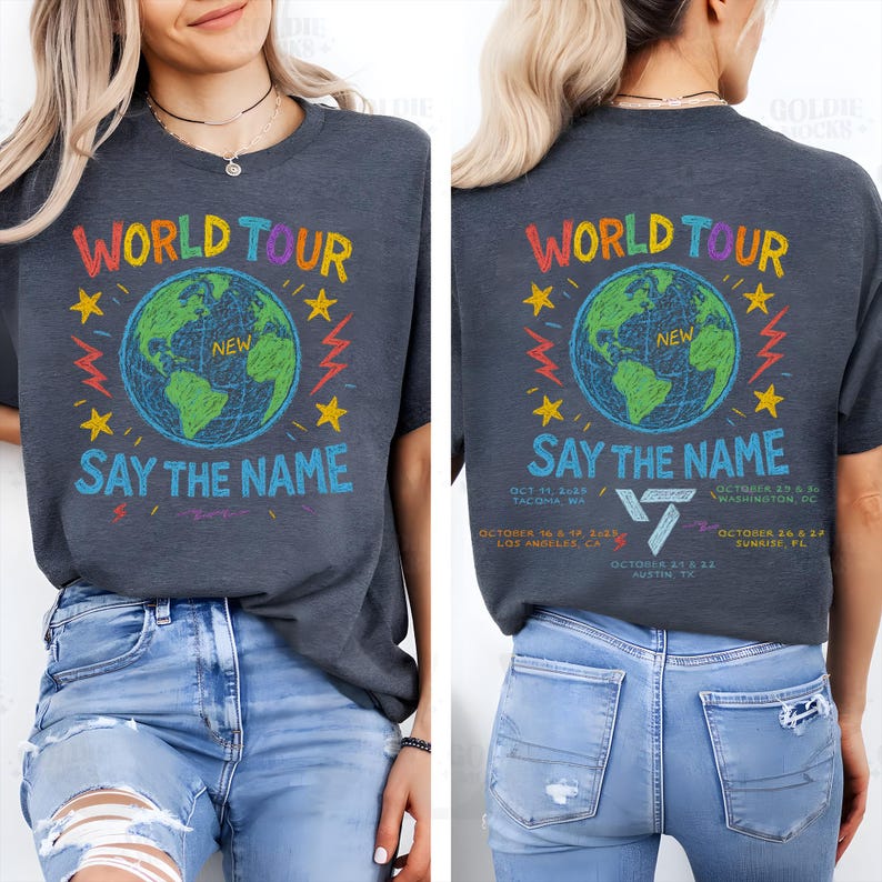 SEVENTEEN World Tour NEW IN US Graphic Tracklist T-Shirt