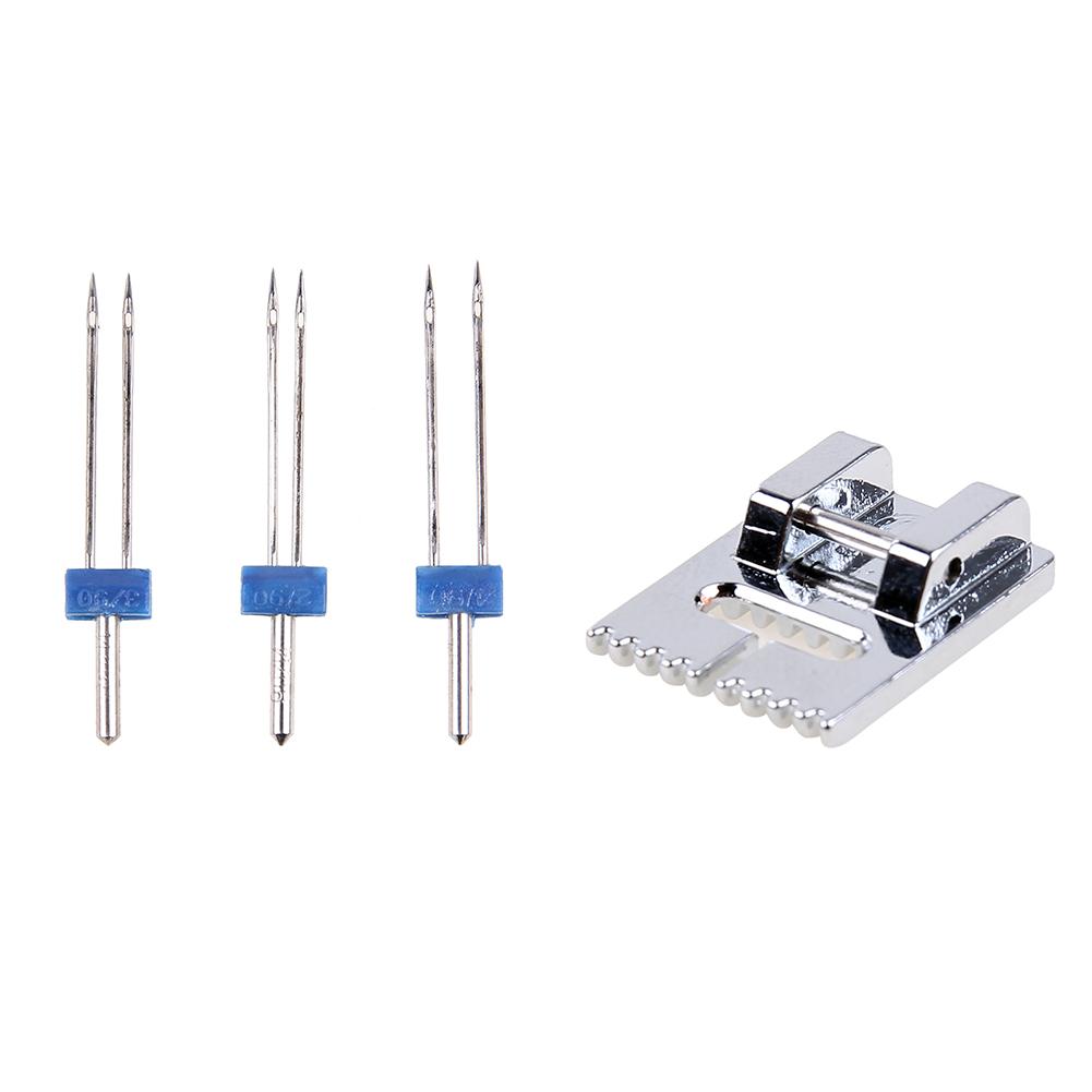 2/90 3/90 4/90 Sizes Double Twin Needles + Wrinkled Sewing Presser Foot, 501 Original
2/90 3/90 4/90 Sizes Double Twin Needles + Wrinkled Sewing Presser Foot, 501 Original