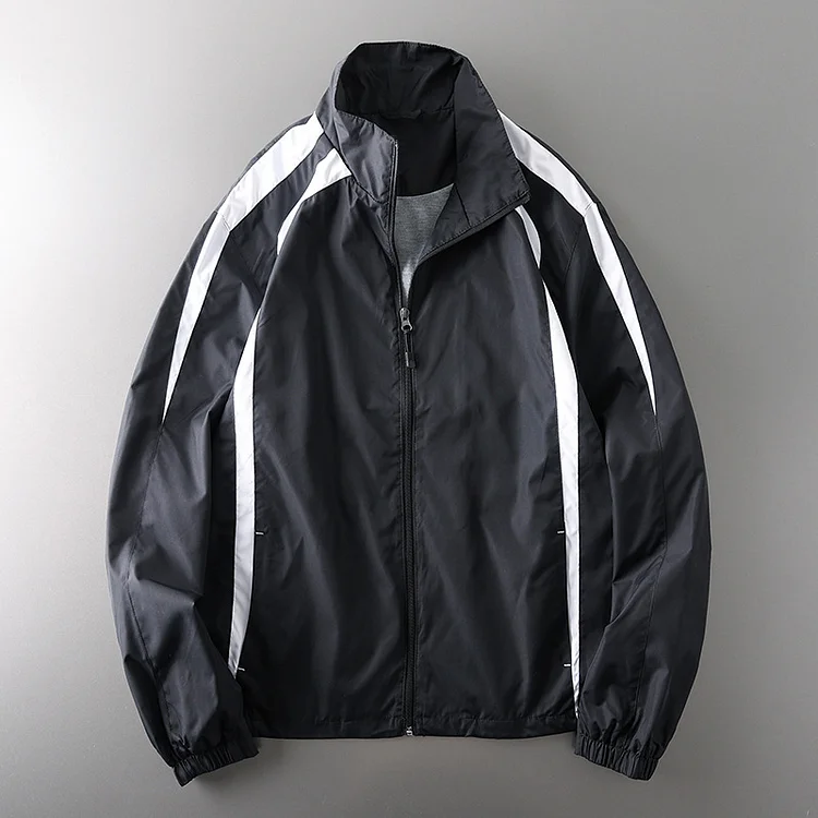 Broswear Vintage Sports Mesh Color Contrast Jacket