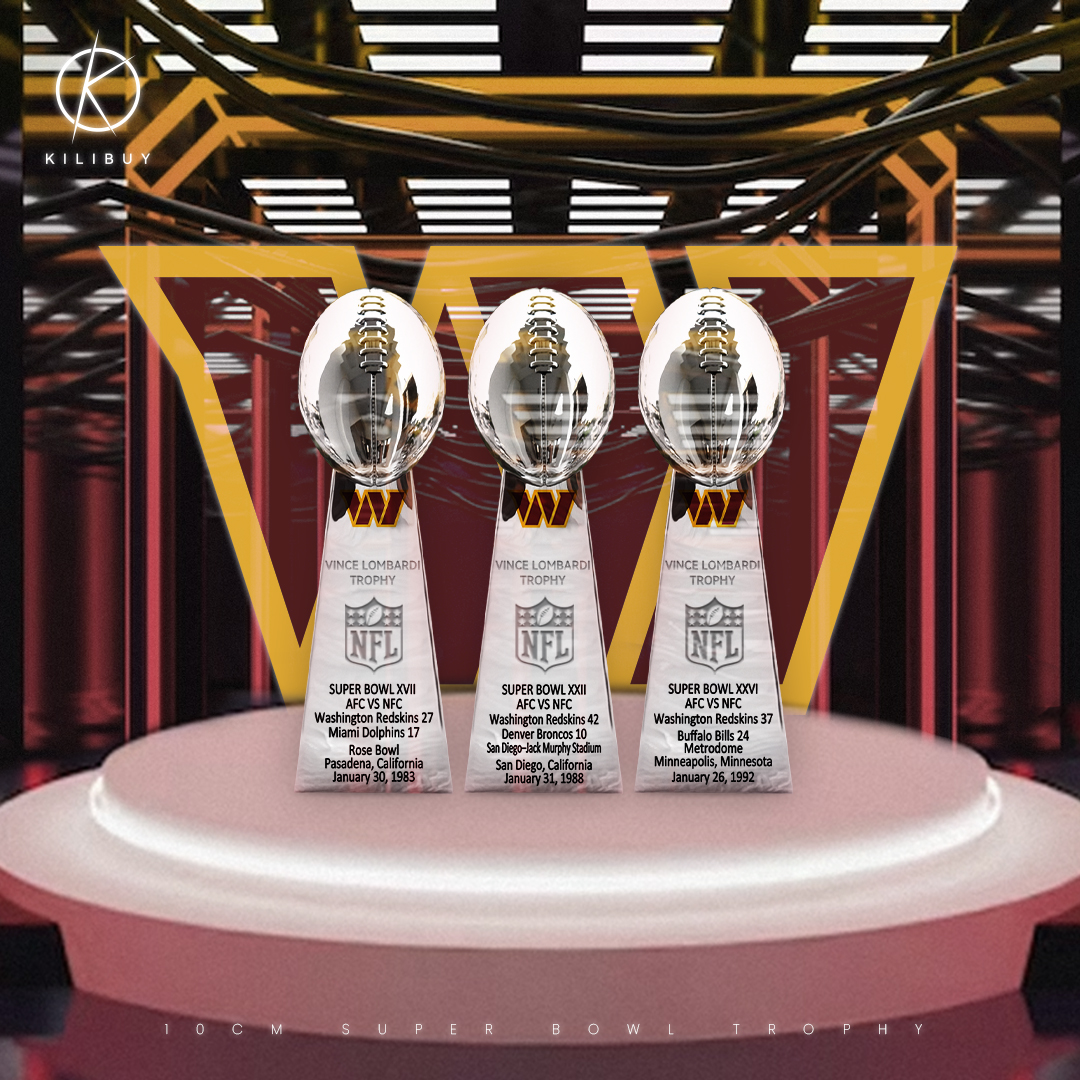 Washington Commanders(Washington Redskin) Super Bowl Trophy Team Logo