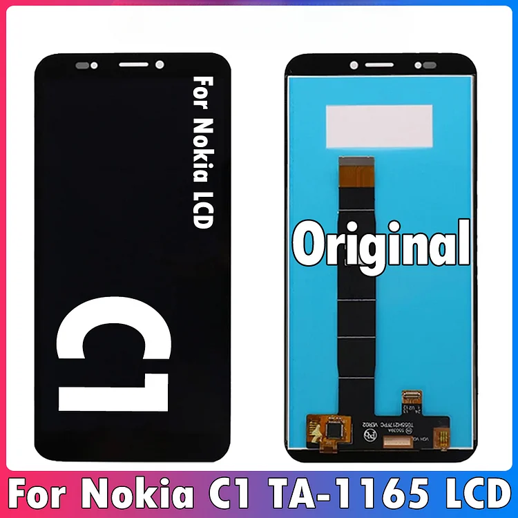 5.45inch Original For Nokia C1 LCD Display Touch Screen Digitizer Assembly Replacement For Nokia C1 TA-1165 LCD Repair Parts