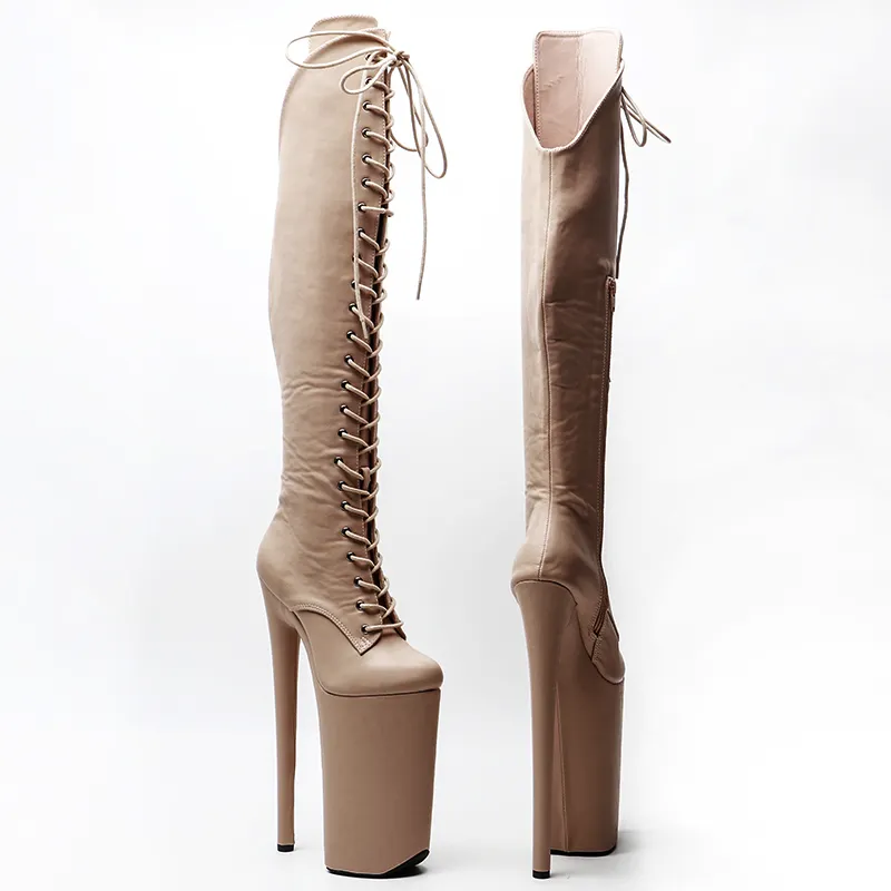 VCshoes 26CM/10inches Matte PU Exotic High Heel Platform Party Shoes Pole Dance Boot