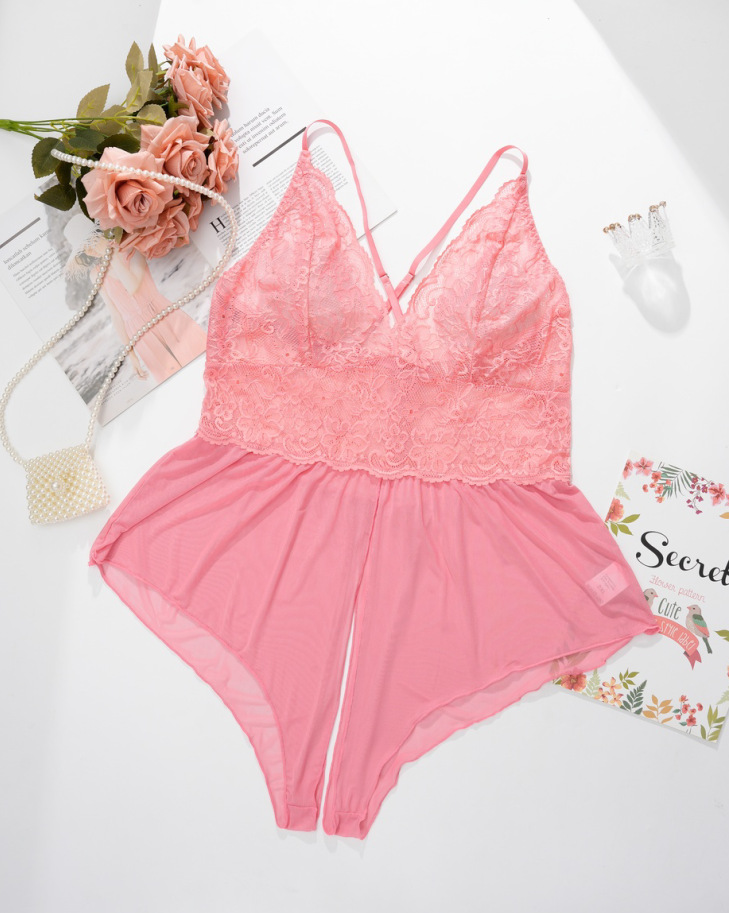 Lovingerie - Lingerie Plus Size Jumpsuit with Perspective Opening, Sexy and Seductive Jumpsuit Set