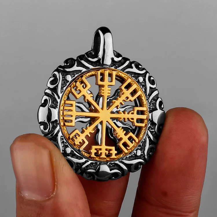 Viking ‘’Vegvisir‘’ Compass Stainless Steel Necklace