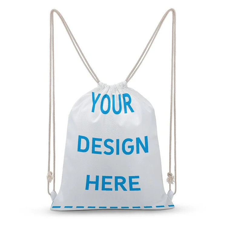 Personalized Double Canvas Drawstring Bag
