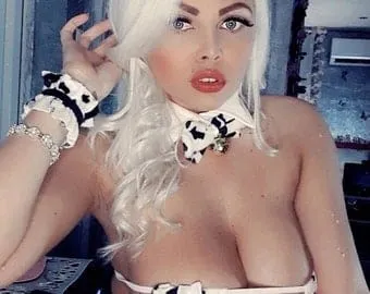 pornhint Pornhint Hucow Cow Cosplay Lingerie Set / Cow Print Sexy Maid Costume