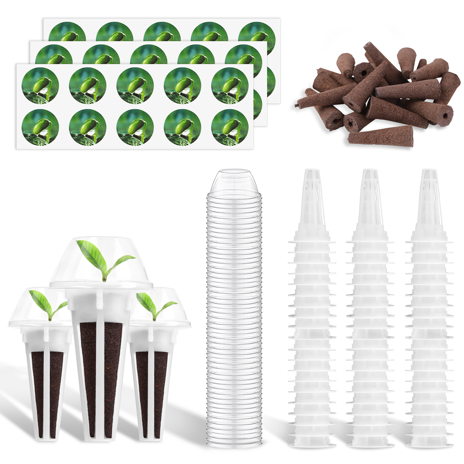 50 pieces planting set (white circular planting root fixation + cotton plan, 501 Original
50 pieces planting set (white circular planting root fixation + cotton plan, 501 Original