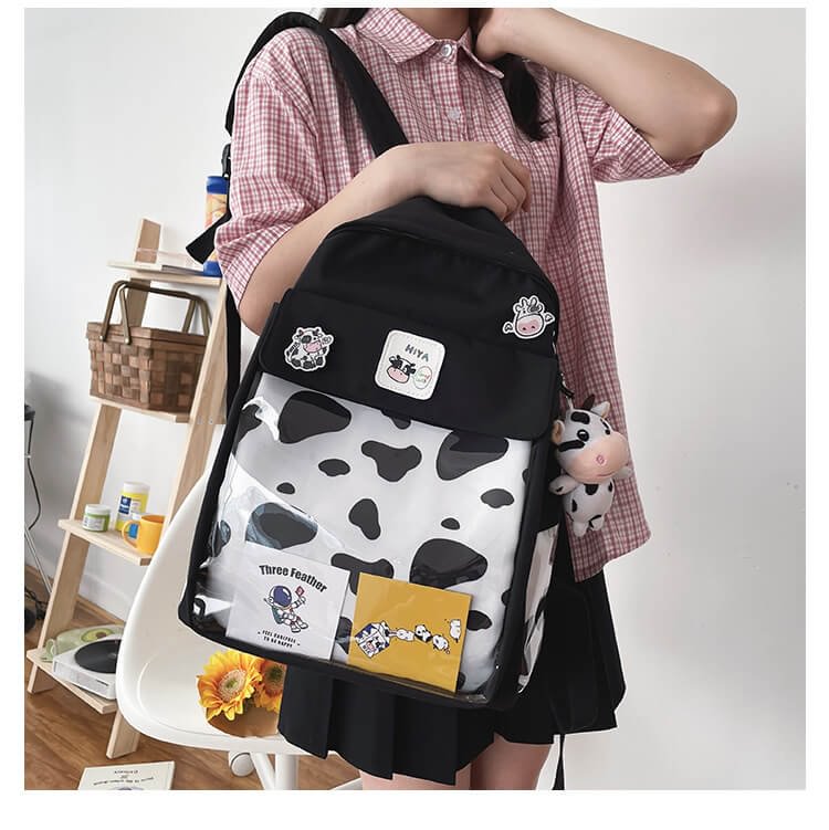 Cow Printed Ita Backpack
