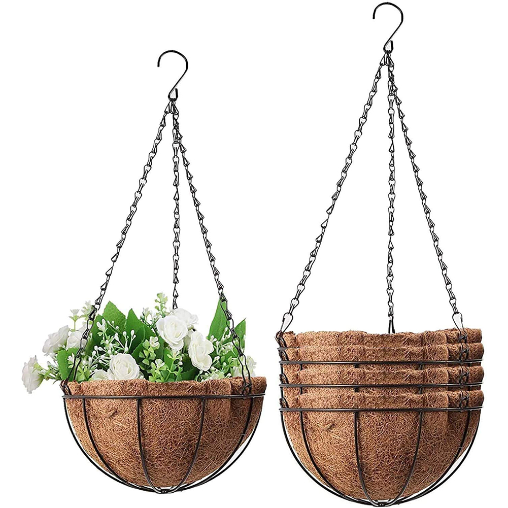 Iron Hanging Flower Plant Pot Rattan Wrought Coconut Flowerpot Wall Decor, 10in 5pcs, 501 Original
Iron Hanging Flower Plant Pot Rattan Wrought Coconut Flowerpot Wall Decor, 10in 5pcs, 501 Original