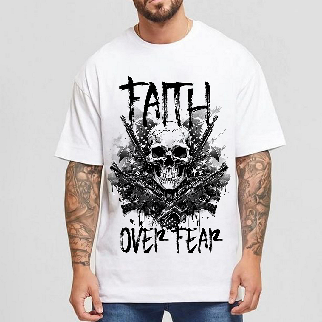 Faith Over Fear Men's Short Sleeve T-shirt-JRSEE