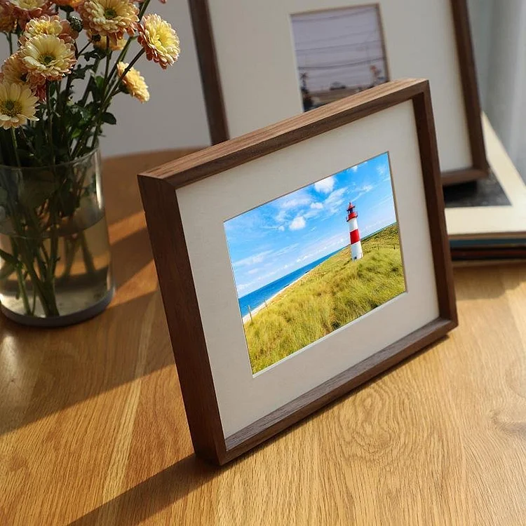 6'' x  8'' Rectangular Nut Brown Wood Picture Frames