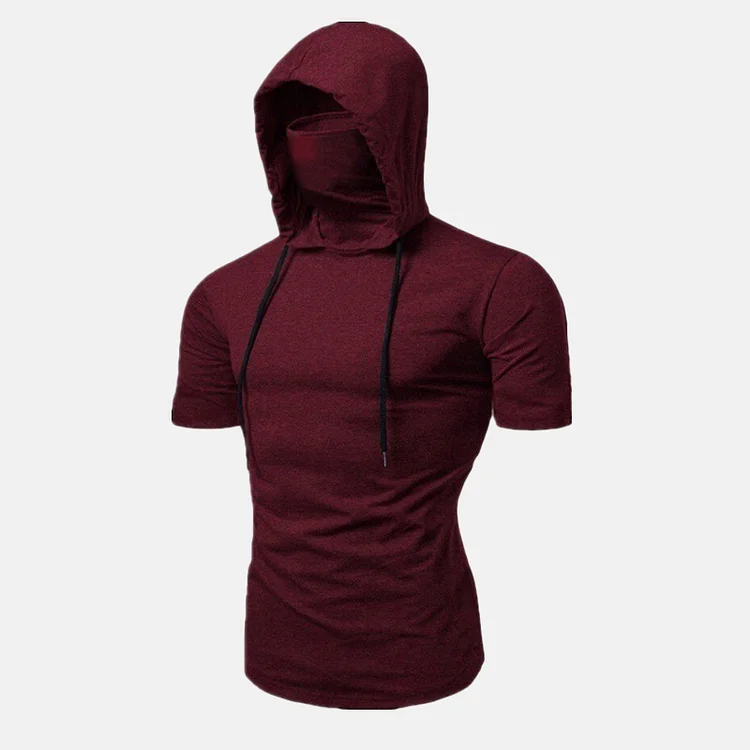 Men's Casual Slim Fit Hooded Drawstring T-shirts