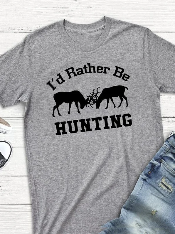 Bestdealfriday I D Rather Be Hunting Tshirt