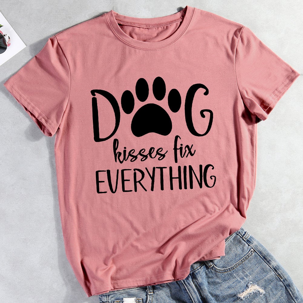 Dog kisses fix everything T-Shirt-012975-CB-Guru-buzz