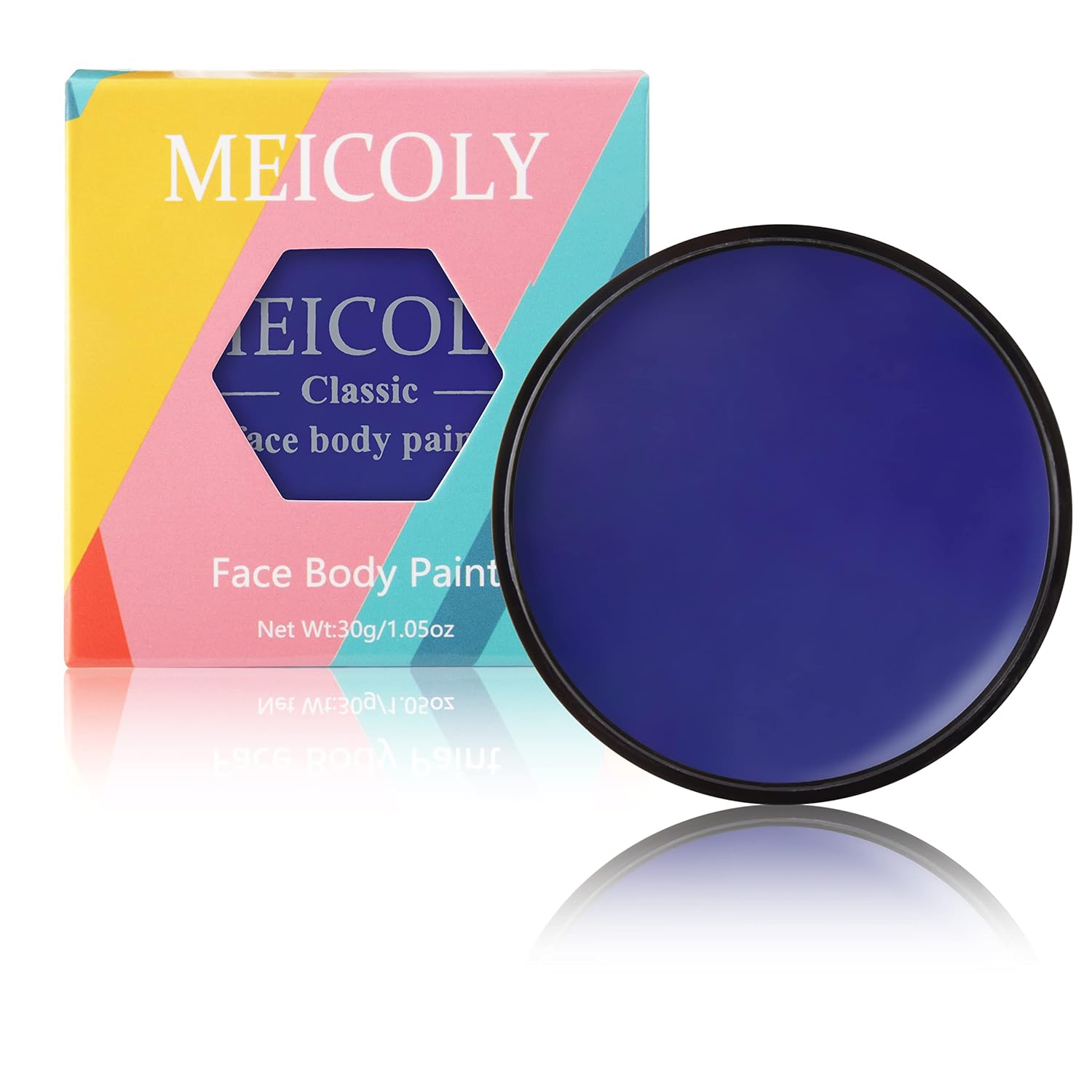 MEICOLY Green Face Body Paint Stick(1.06 Oz) Green Eye Black