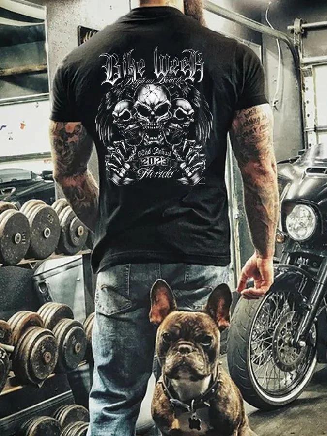 Men's 2023 Bike Week Daytona Beach BonesPrint T-Shirt