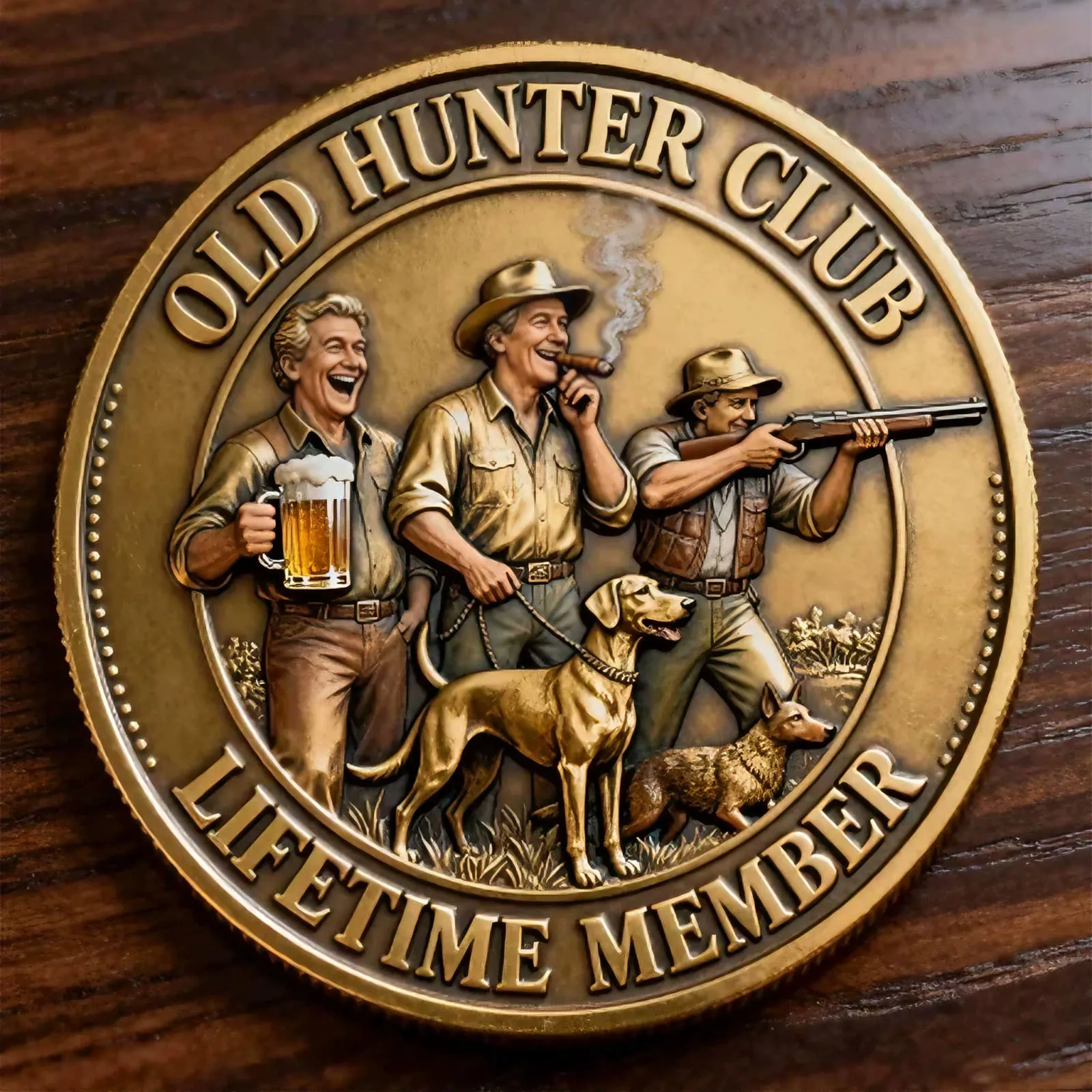 Old Hunter Club Challenge Coin - Lifetime Member Edition