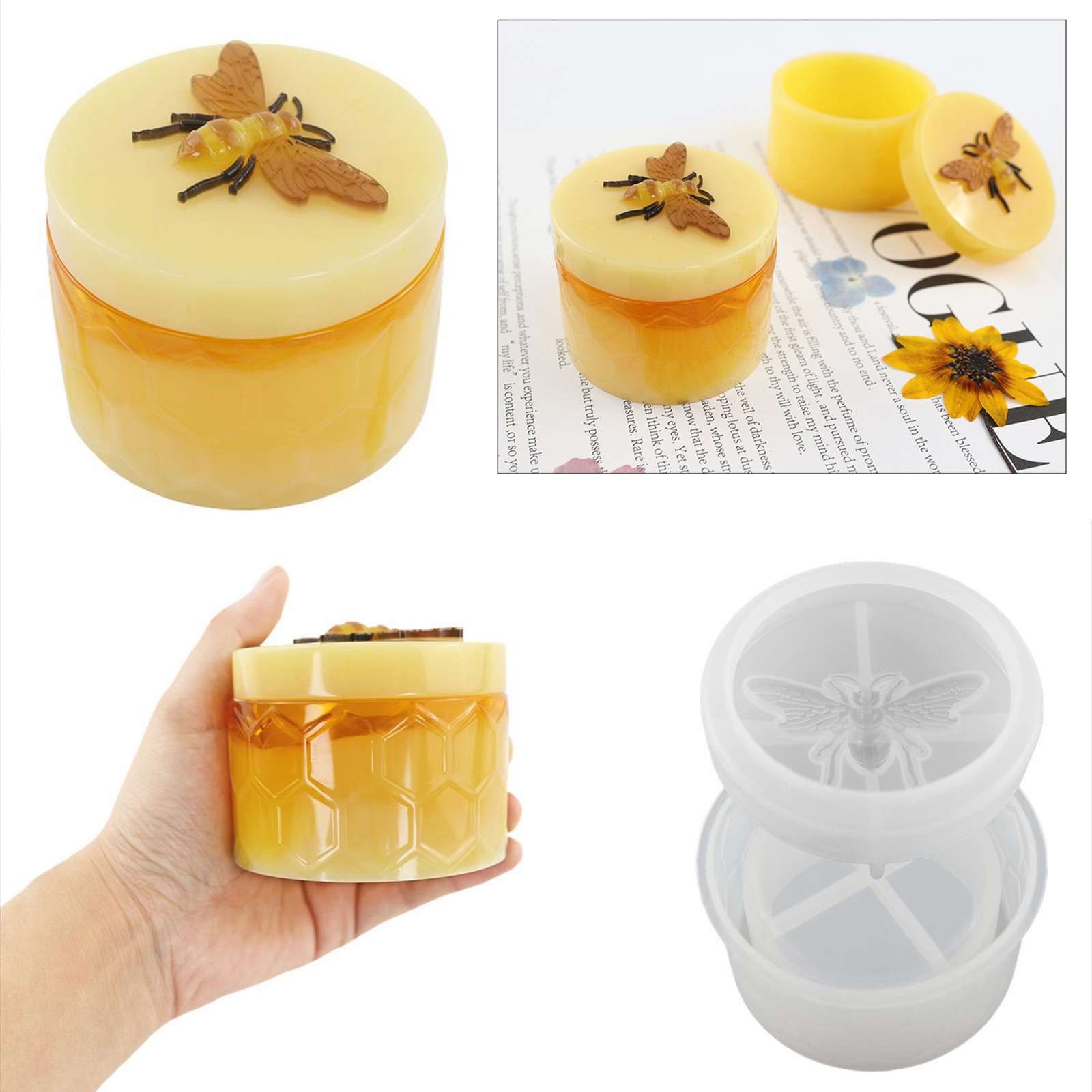 Crystal Epoxy Resin Mold Kit Drawer Handle Silicone Mold for Serving Board