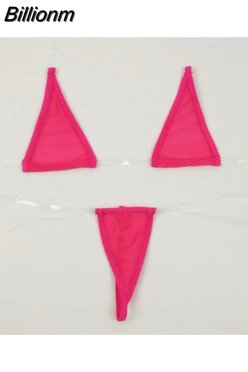 Billionm Bikini Sexy Hanging Neck Transparent Invisible Belt Triangle