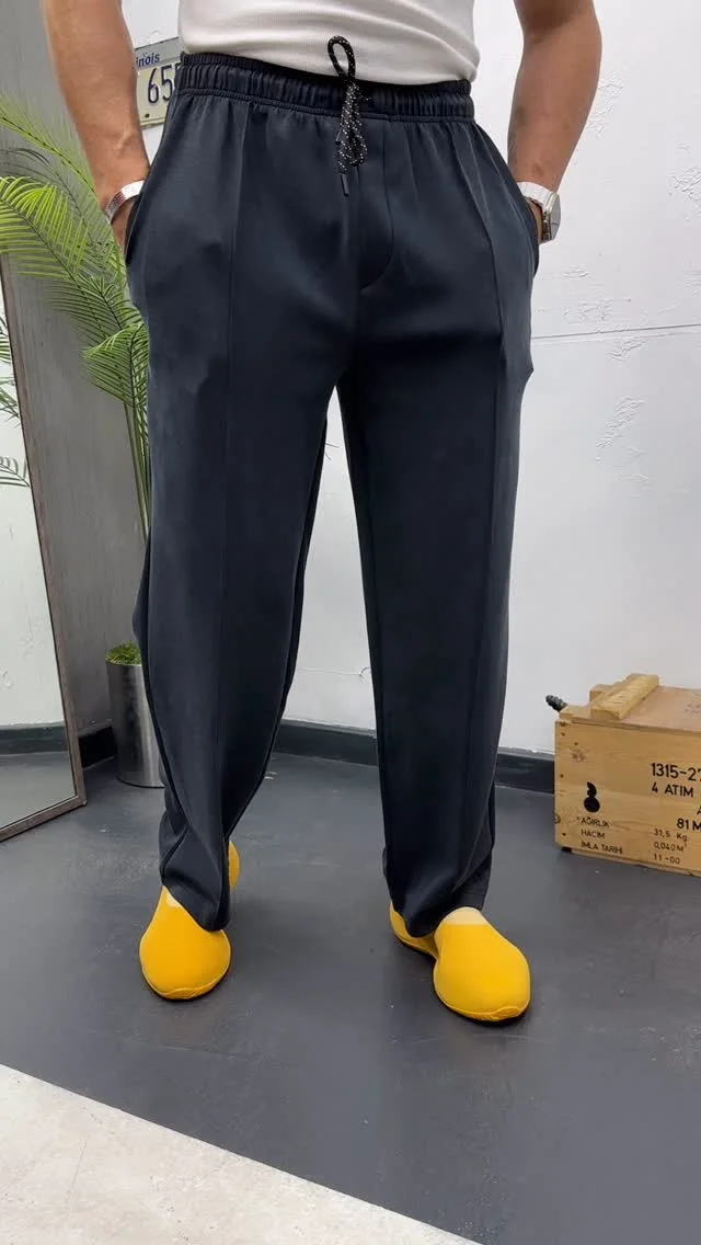 Men's Lace-Up Straight Leg Casual Pants