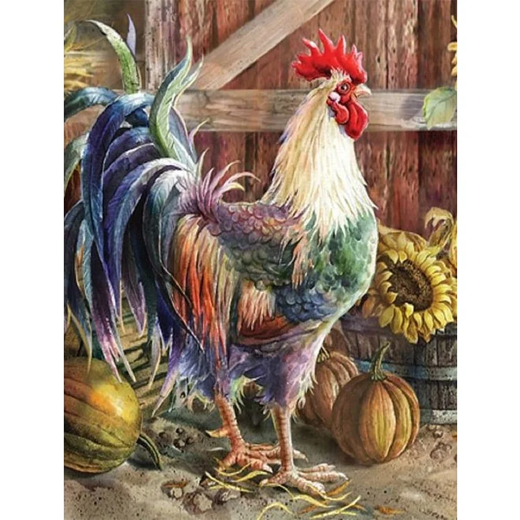 Animal Round Full Drill Diamond Painting 40X30CM(Canvas) gbfke