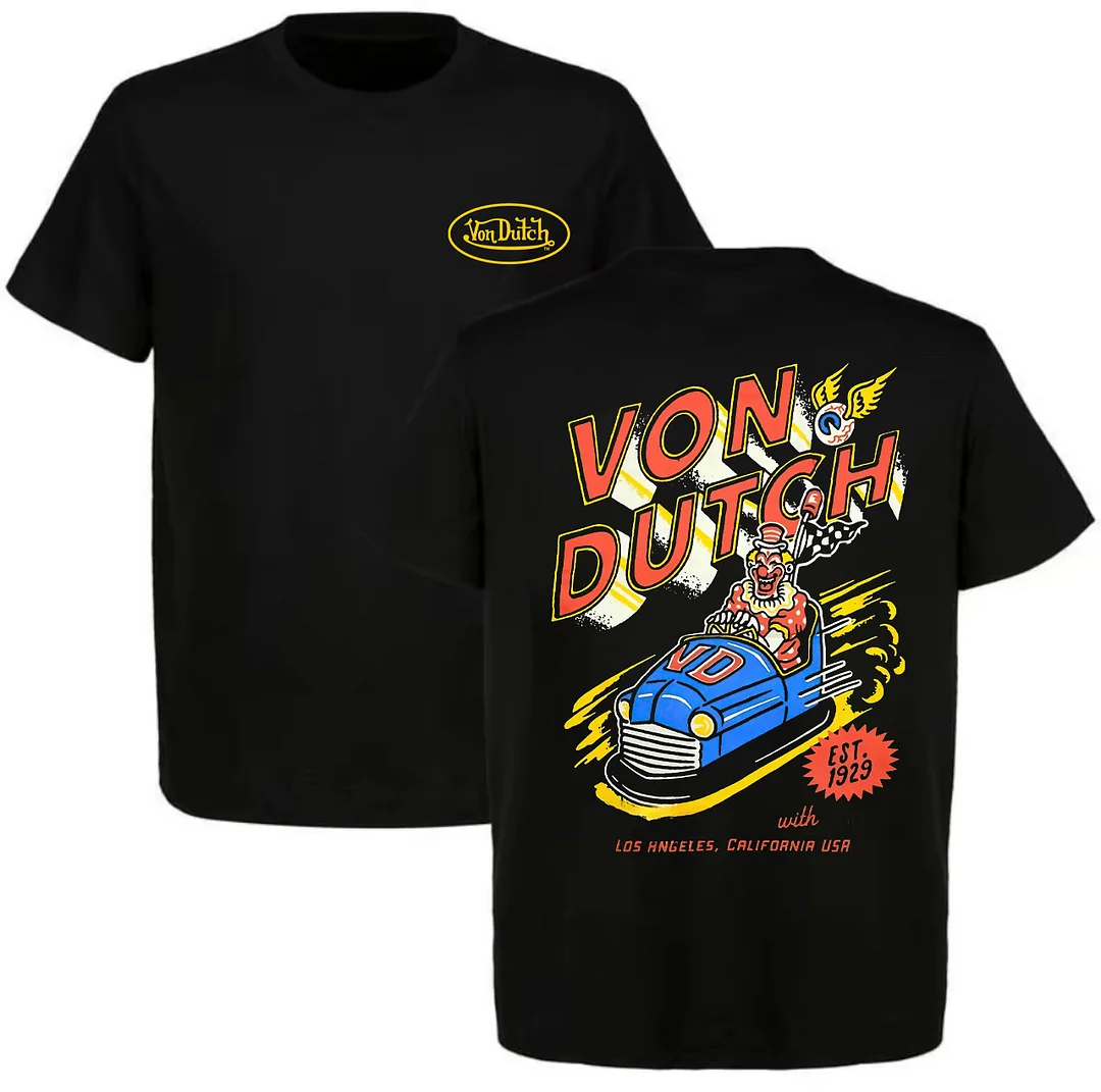 Von Dutch Printed Unisex Oversized T-shirt - Devcarry