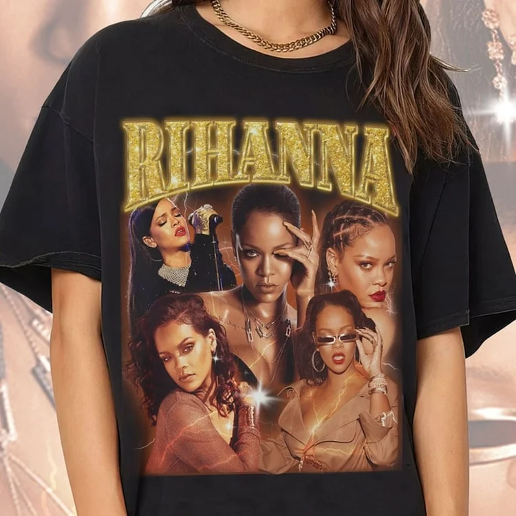 Rihanna Print T-shirt