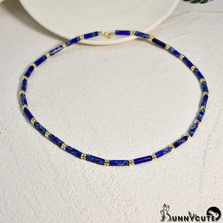 Women's Vintage Beaded Agate Necklace