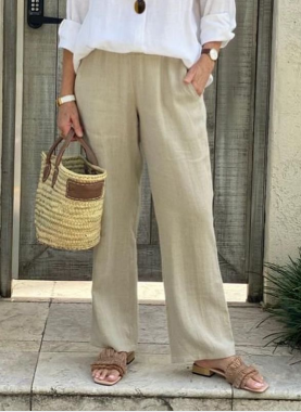 Classic Pants In Natural -Size S/3XL VangoghDress