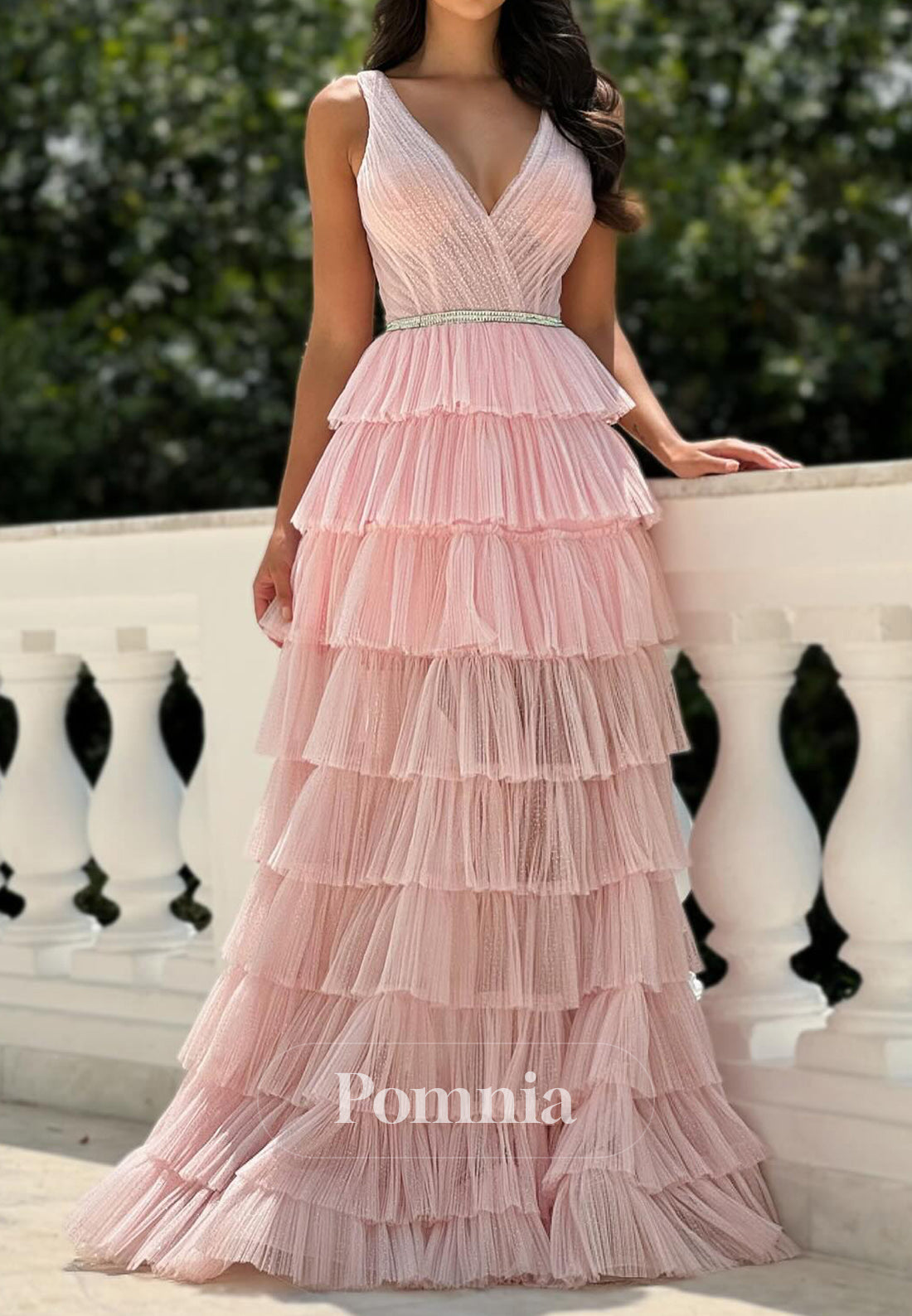 petal prom dress Pink Floral Petal Appliques Sweetheart A-Line Long Prom Dress MD110902