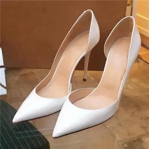 VCshoes Women D'Orsay 12cm High Heels Pointed Toe Ladies Party Shoes 10cm Thin Stiletto Pumps Accept QKOU009