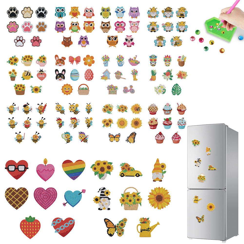 Beige - Quirklets Handpainted Clay Pizza Fridge Magnet 27