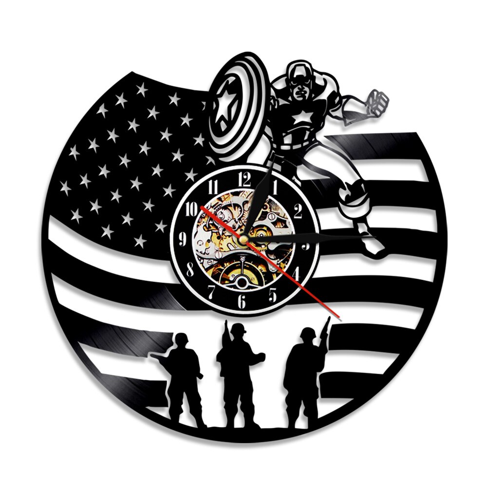 American Super Soldier - Vinyl Record Wall Clock - Without LED, 501 Original
American Super Soldier - Vinyl Record Wall Clock - Without LED, 501 Original