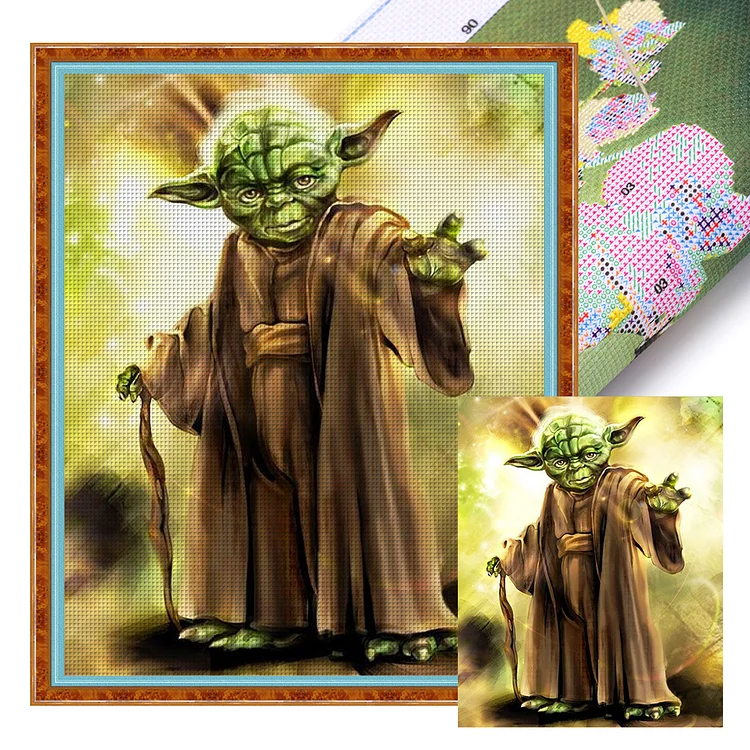 Yoda (40*50cm) 11CT Stamped Cross Stitch gbfke
