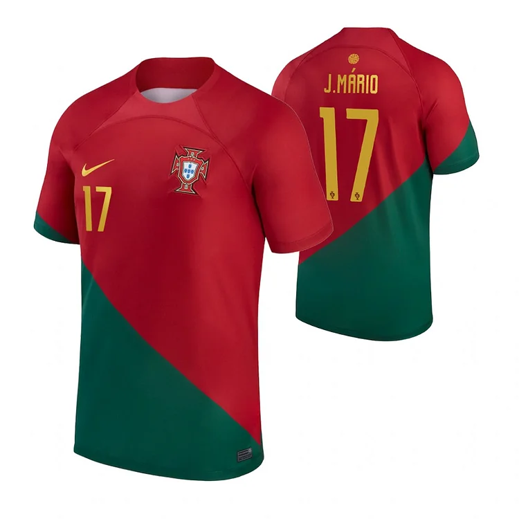 Portugal Joao Mario 17 Home Shirt Kit World Cup 2022