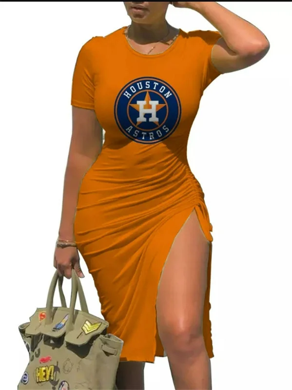 Houston Astros Women's Slit Bodycon Dress