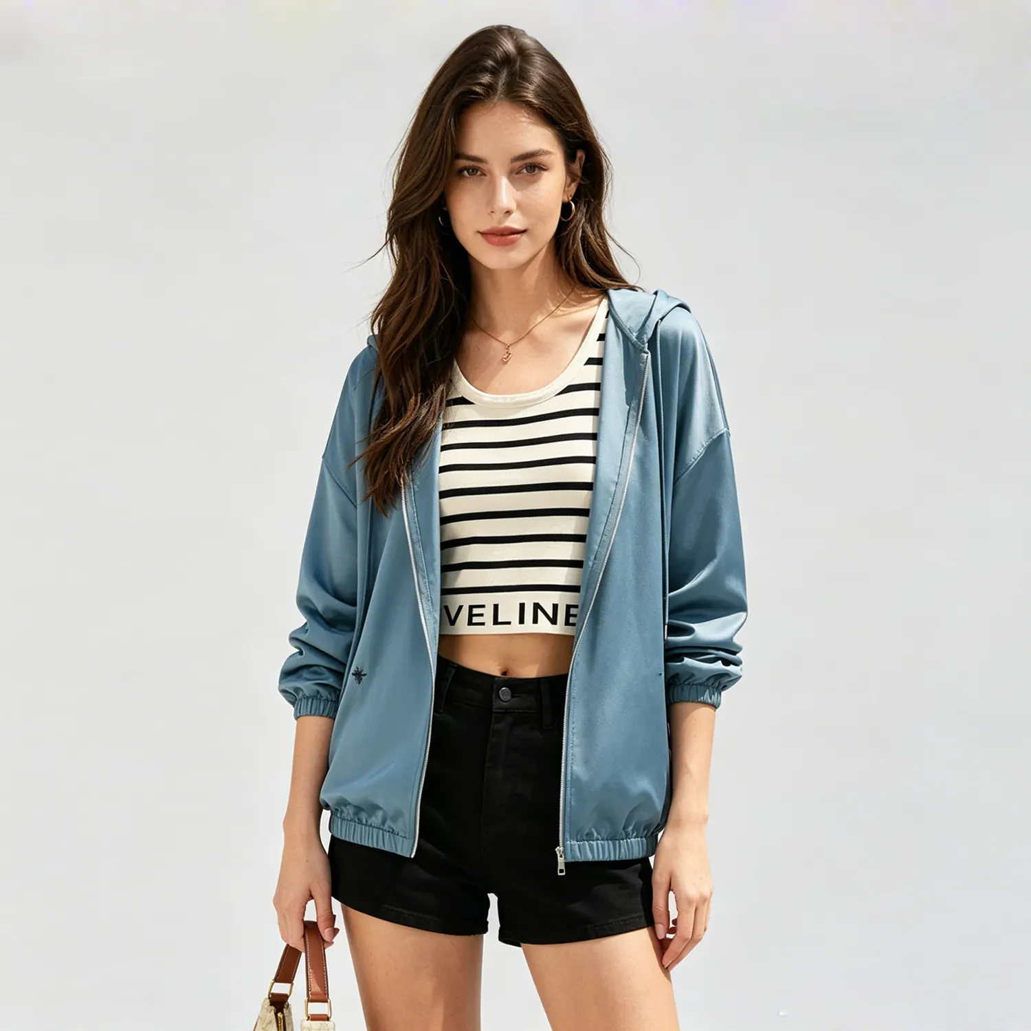 100% Silk Hooded Jacket For Women Sun Protective REAL SILK LIFE