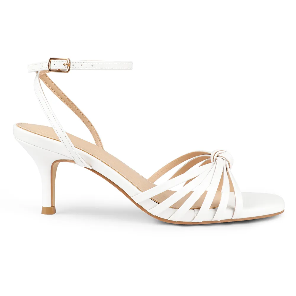 65mm Open Toe Sandals Ankle Strap High Heel Apricot Bottom Summer Shoes Wedding Shoes Matte-MERUMOTE