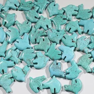pornhint Pornhint Turquoise Magnesite Zuni Style Bear Pendant