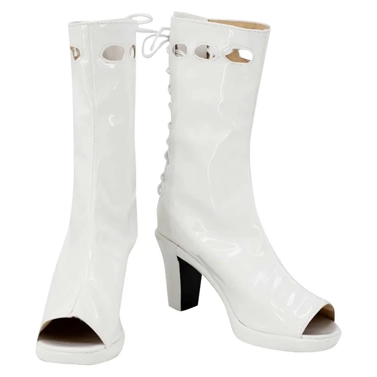 Poor Things 2023 Bella Baxter White Shoes Boots Cosplay Accessories Halloween Carnival Props