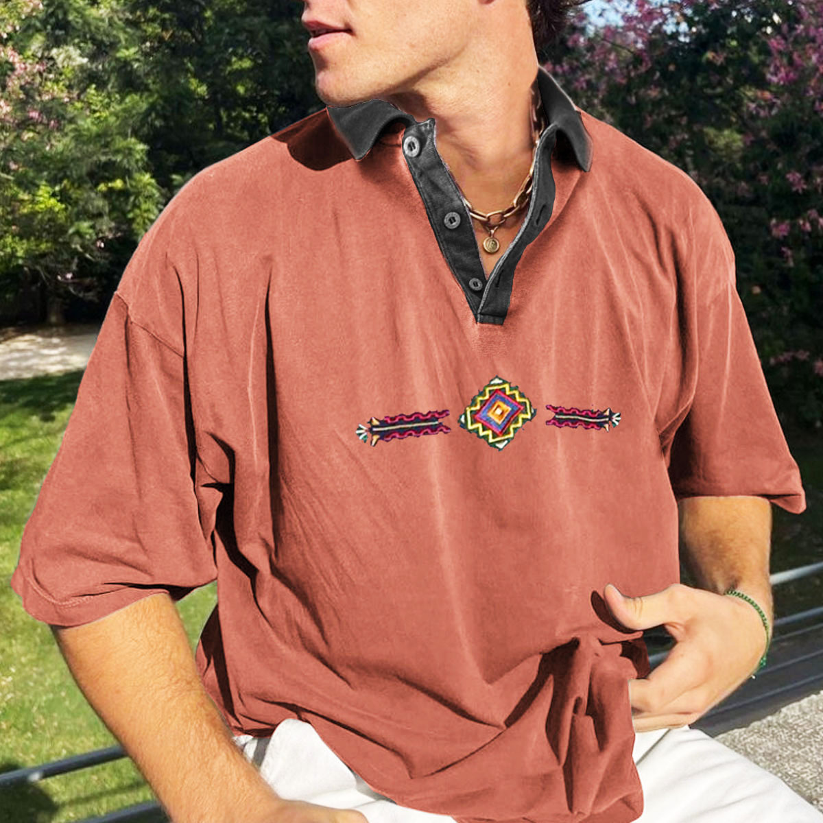 Men's Vintage Holiday Surf Polo T-Shirt