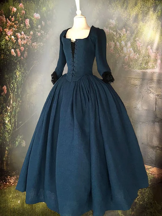 Cotton Linen Vintage Pure Color Dress