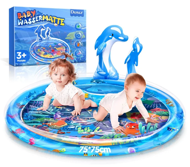 Water Mat Baby, Baby Toy 3 6 9 Months, Play Mat Baby Inflatable Water Mat for Children, Sensory Toy Gifts Promotes Growth Baby, Water Toy BPA Free (Large)
