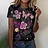 Efenbei Women T-Shirts Fashion 3d Butterfly Print Tshirt For Ladies Casual Streetwear Short Sleeves Tops Female Clothing Tees Camisetas