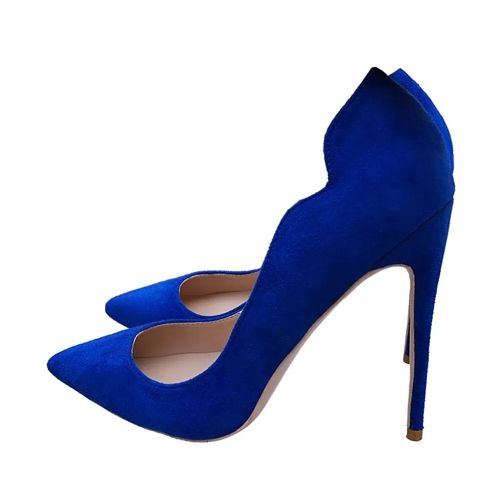 VCshoes Curl Cut Women Pumps Solid Black Patent Pointy Toe 12cm High Heel Shoes Chic Stiletto Colors Customize 8cm 10cm QP042