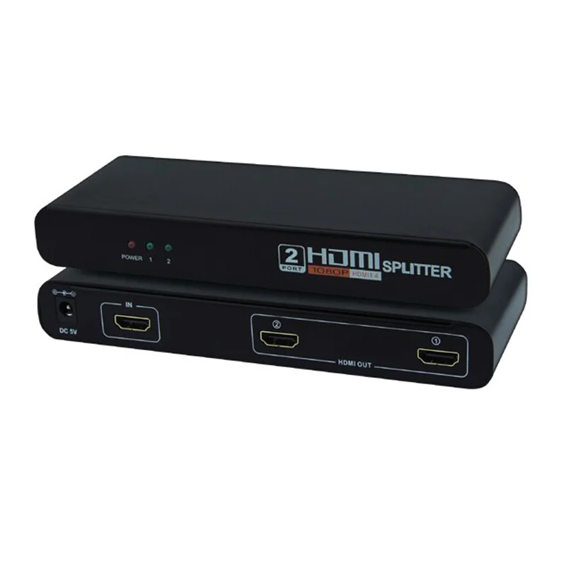 HDMI Splitter 1*2 Support Full HD 1080P 3D HDMI Splitter 1 To 2 Black
